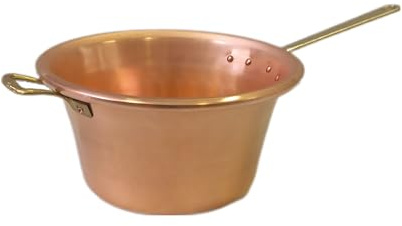 Paiolo in Rame per Polenta Manico in Ottone Diametro 26cm