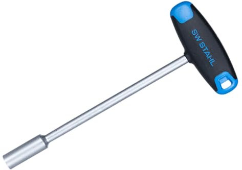 SW Stahl T-Griff Steckschlüssel | 13 mm Sechskant | Magnetischer Einsatz | Lange Klinge | Ergonomischer 2K-Handgriff | Red Dot Winner | Zuverlässiges Werkzeug für Profi und Heimwerker