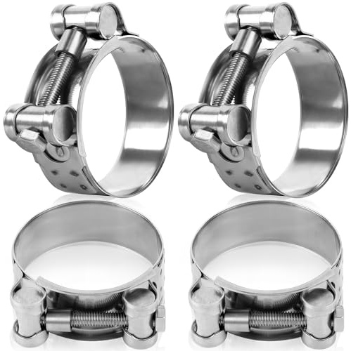 ENUTROF Gelenkbolzenschelle Edelstahl Gelenkbolzen 48-51MM Schelle 4STK Set | Auspuffschelle Motorrad Schlauchschellen Spannbackenschellen Auspuff Schellen 304 Edelstahl (48-51mm)