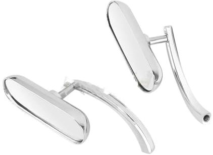 Lenkerendenspiegel Motorrad Chrom Oval Spiegel Seite Spiegel 8mm10mm Motorrad Rückspiegel