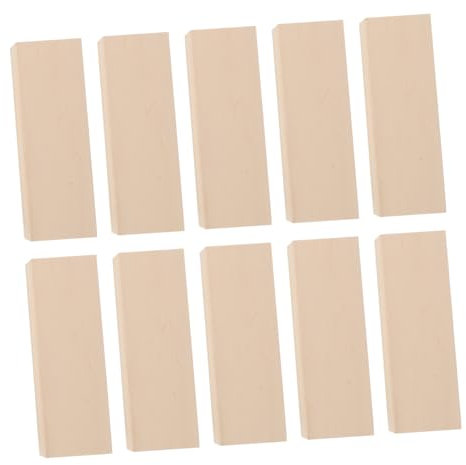 Sewroro 10pcs Basswood Carving Wood Planks Unfinished DIY Wood Planks for Crafts and Makers