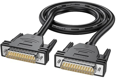 Fabeas Cable de extensión DB25 de 50 cm a 10 m de largo para computadoras e impresoras, 26 AWG, D-SUB, conectores de 25 pines