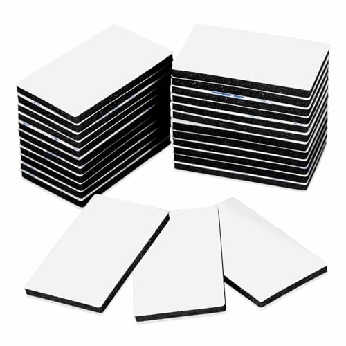 Nastro biadesivo in schiuma, 50 pezzi, resistente, resistente, impermeabile, rettangolare (50 mm x 30 mm)