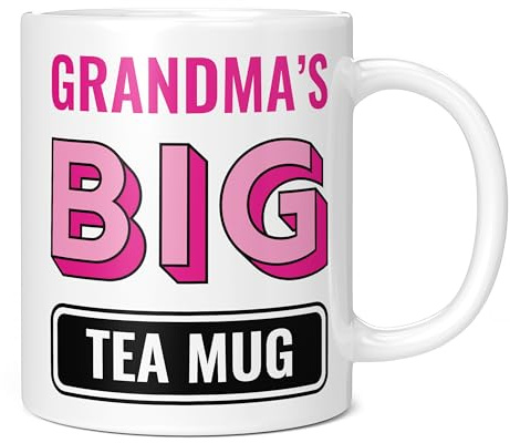 Mug Monster - Grande tazza da tè della nonna, regalo per la festa della mamma, regalo di compleanno per la nonna, tazze giganti per donne, tazza enorme per bevande calde, tazza da tè oversize, regalo