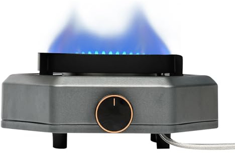 Hiemible Table De Cuisine Extérieur - Réchaud à Gaz Camping,Brûleur à Gaz Propane Portable 7800w pour Randonnée Cuisson Pique-nique Barbecue Aventures Plein Air