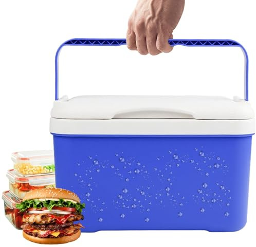 Glacière portable | Conteneur isotherme portable de 6 L – Coffre à glace et glacières avec poignée – Pour l'extérieur, la voiture, la salle de sport, les voyages d'affaires, le pique-nique, le camping