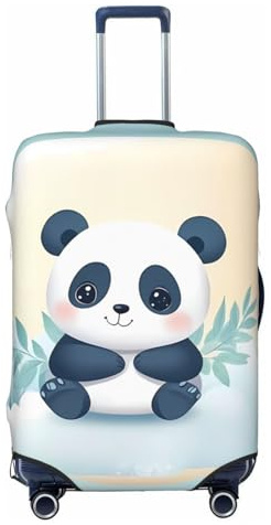 ZSUUGJ Starry Pandas Elastic Luggage Protector, Dustproof and Scratch-Resistant Travel Case Cover, Fits 18–32 Inch Suitcases