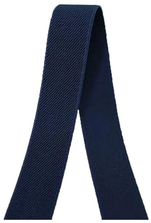 5 metros de bandas elásticas de 25 mm, cinta de goma elástica para pantalones, prendas de vestir, accesorios de costura y manualidades,Azul marino,25mm