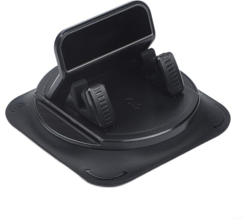 Soporte giratorio de 360 grados para teléfono de coche con mecanismo de bloqueo automático y base antideslizante para salpicadero con una sola mano, compatible con la mayoría de teléfonos inteligentes