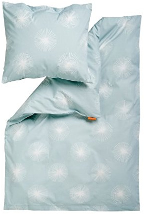 Leander Baby-Bettwäsche aus Baumwolle Flora (70x100 / 40x45) in blau/Misty Blue