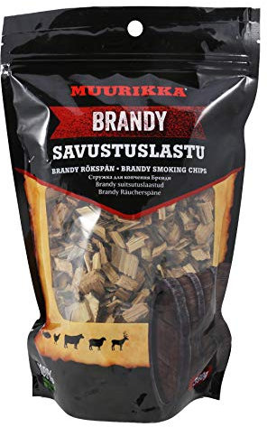 MUURIKKA Brandy Räucherchips aus Eichenholz, 360g, Räucherspäne für Smoker & Räucherofen