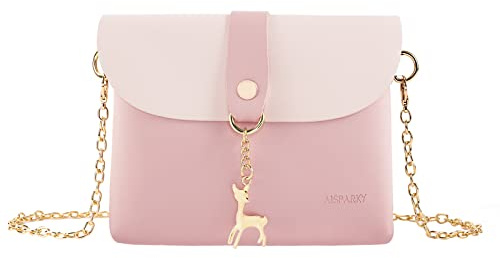 AISPARKY Small Cross Body Bag for Girls PU Leather Shoulder Handbag Cross Body Purse Gifts for Teens Girls