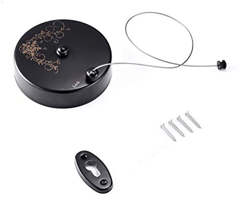 Bestice Ligne à linge rétractable, corde à linge extensible en acier inoxydable, corde à linge réglable de 5 m, poinçon et fixation murale pour intérieur et extérieur