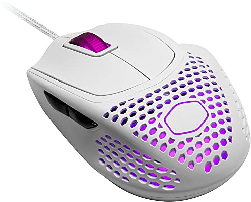 Cooler Master MM720 Souris Gaming Filaire RGB-LED Ultra-légère 49g, Claw Grip, Coque en nid d'abeilles, capteur Optique 16000 DPI, Micro switchs 70Mio clics, Patins PTFE Faible Friction, Noir Mat