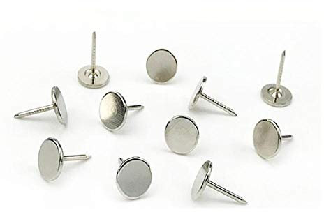Lange Schaumnägel aus Kunststoff, Reißnägel, Hutnägel im Klassenzimmer, Sofanägel, großer Kopf-Silber * 19MM * 30MM * 100