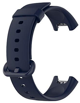 Klockarmband, silikonarmband för Xiaomi Mi Watch Lite, mjukt silikon flerfärgat sportband ersättning med justerbart bandlås för Xiaomi Mi Watch Lite/Redmi Watch (marinblå), silikon, Silikon