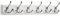 LARHN White Coat Hooks - Wall-Mounted Coat Rack - 6 Triple Matt-Nickel Coat Hooks for Wall - 59 cm - All Fixings Included for Quick & Easy Installation