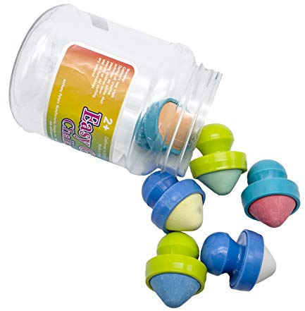 Craftplay My first art tools | Easy to grip chalks | Tub of 6 colours | Refillable handles