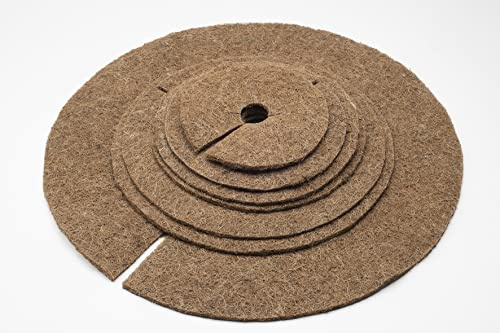 Kokosmatte rund Winterschutz für Kübelpflanzen ( Kokos Mulchscheibe: Ø 60 cm - 1 Stück ) Kälteschutz für Pflanzen, Palmen - Frostschutz für Topfpflanzen - Kokosscheibe Kübelabdeckung Abdeckscheibe