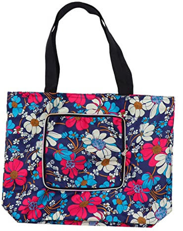 TENDYCOCO Borsa Shopping Oxford Piegaable Cerniera Sacchetto Stampa Per e Outdoor Leggera