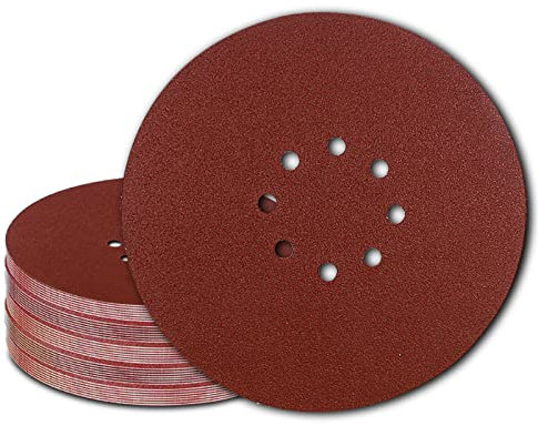 GZKTY 25 Stück Schleifpapier 225mm Rund Klett - Profi Körnung P40 Schleifscheiben für 8 Loch Exzenterschleifer - Schleifblätter für Trockenbauschleifer