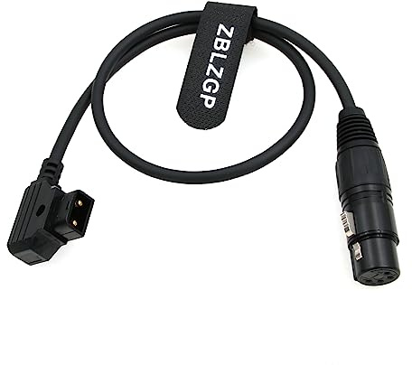 ZBLZGP D-tap Male to XLR 4-pin Female Power Cable for Blackmagic URSA Mini Pro 4.6K Camera LVM-170A Tvlogic Monitor Roland EDIROL R88 (Straight Cable-50cm)