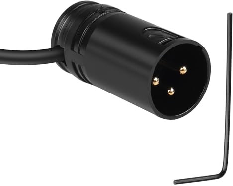 QIANRENON Adattatore per Microfono XLR Compatto Placcato Oro 3 Pin, Connettore per Saldatura, Regolabile a 90° Con Angolo Retto, Spina Audio per Cavo Fine, Collegamento