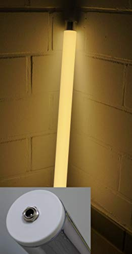 Lichtidee 1 x Led Leuchtstab matt softton warmweiss 1m 12Volt mit Steckertrafo Anschluß an Steckdose Dekostab Stablampe
