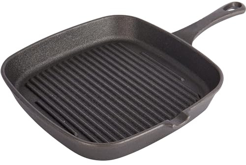 Gr8 Home Cast Iron Griddle Pan Non Stick Square Frying Grill Fry Skillet Kitchen Cooking Cookware