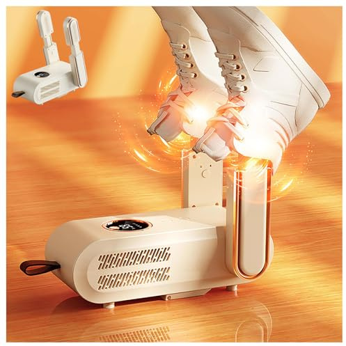 Ski Boot Dryer Portable, Boots Dryer Foldable Expandable with Blu-Ray/3 Modes Timer, Shoe Rack for Dryer Portable Boot Dryer for Camping Travelling or Skiing