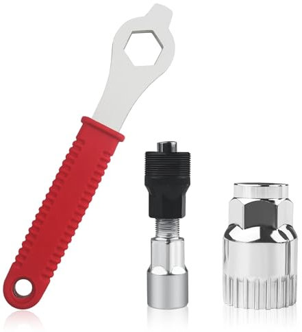 Sudnsadaks Kurbelabzieher Fahrrad, Tretlager Werkzeug, 15 mm Schlüssel Fahrrad Kurbel Schraubenschlüssel Werkzeug Set zum Entfernen Fahrradkurbel Abzieher, Innenlager Entferner