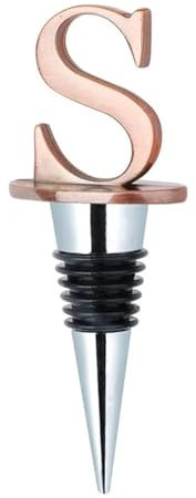 Weinflaschenverschluss Wiederverwendbare Weinflaschenverschlüsse aus Edelstahl mit Buchstaben, Getränke-Silikonmaterial, dekorative Weinverschlüsse, lustiges Geschenk FüR Wein, Champagner, Bier, Kohle