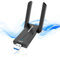 NEWFAST 5400Mbps USB WLAN Stick for PC,WiFi 6E WLAN Adapter Mit 2 * 5dBi High Gain Antennens Tri-Band (6GHz/5GHz/2.4GHz) WiFi 6 Adapter,USB 3.0,WPA3,MU-MIMO,Wireless Dongle Only for Windows 11/10