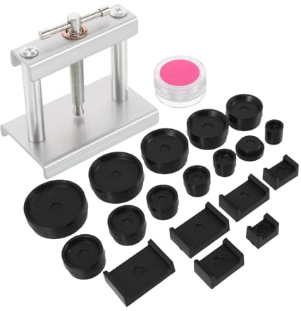 VANZACK Presse pour Remplacement de Pile Réparation Ajustables pour Quartz et Mécaniques Kit Moules et Pâte Étanche