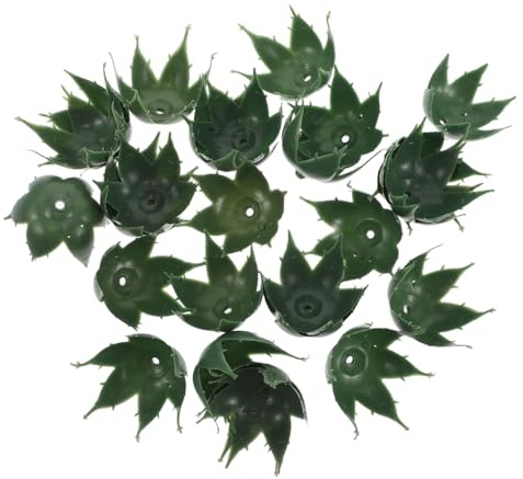 Zerodeko 50pièces Sépales De Fleurs Artificielles Plastique Réceptacles pour DIY Calices Verts Miniatures Supports De Composition Accessoires Naturels pour Projets Artisanaux