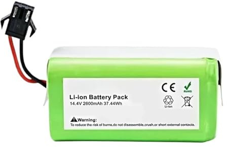 Batería De Iones De Litio De 14,4 V Y 2600 MAh, Compatible Con Conga, Excellence 990 Y 1090, Y Con RoboVac, 11, 11S, 12, 35C Y X500.(2600mah)