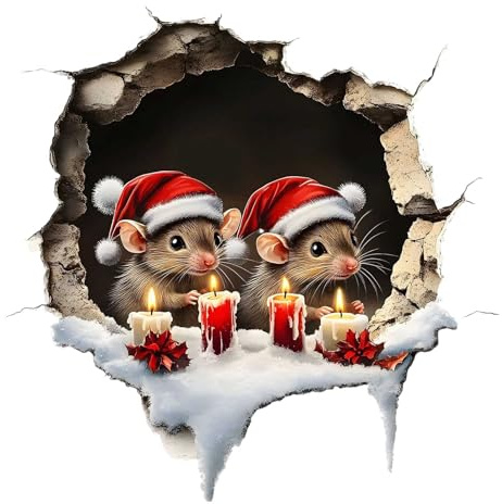 Weihnachts Toiletten Aufkleber | Spaß Wasserdicht Selbstklebend Weihnachtsmann Deko | Weihnachten Badezimmer Dekorationen | Für Täglichen Innenbereich Zuhause Wohnung Garten Herbst Winter