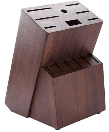 GTFYUDGH Support pour Couteaux | Rangement en Bois 14 Emplacements - Porte-Couteaux pour Plan de Travail,Pour Affûteur, Ciseaux, Plan de Travail de Cuisine, Cuisine Maison, Appartement et Préparation