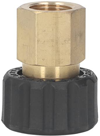 Omquot Pressure Washer Hose Adapter, Durable Brass Hose Connector 5000 PSI for Electric Cleaner, 1 Pack for Most Pressure Washers,