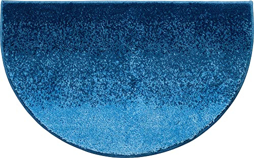 Erwin Müller Duschvorlage, Duschmatte, Duschvorleger blau Größe 50x80 cm - rutschhemmend, weich und flauschig, für Fußbodenheizung geeignet