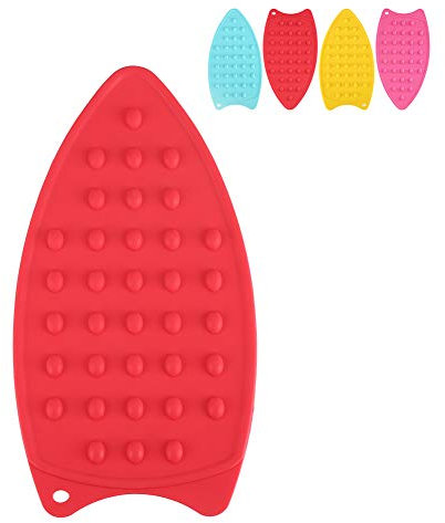 Haofy Silikon Bügelunterlage Bügeleisen Ablage, Hitzebeständig Silikonmatte für Heiße Bügeleisenablage, rutschfest Bügeleisenunterlage Isoliermatte zum Schutz Ihres Tisches Während des Bügelns, Rot