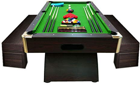 Tavolo da Biliardo Professionale con Accessori per Carambola e Snooker - Biliardo da Adulti con Panche Contenitore - 8 Ft Leonida