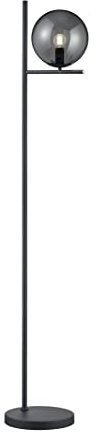lightling Stehleuchte Paula, anthrazit matt metall, Rauchglas, exkl. 1 x E14 max. 28 Watt, Durchmesser: 25 cm, Höhe: 150 cm