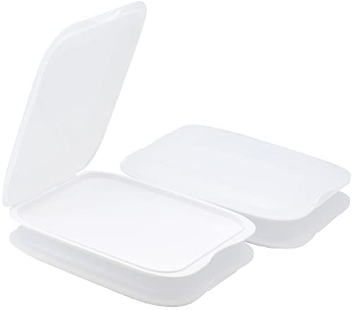 4 recipientes apilables para embutidos, sin BPA, color blanco