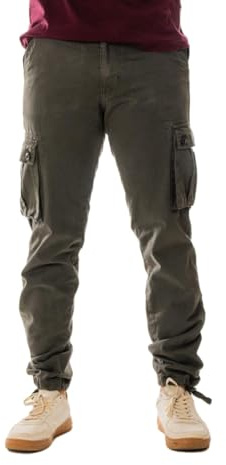 Vasego Men's Cargo Trousers - Durable Work Pants for Men with 6 Pockets - Loose Fit Men's Work Trousers - Camping Hiking Trousers 28-38