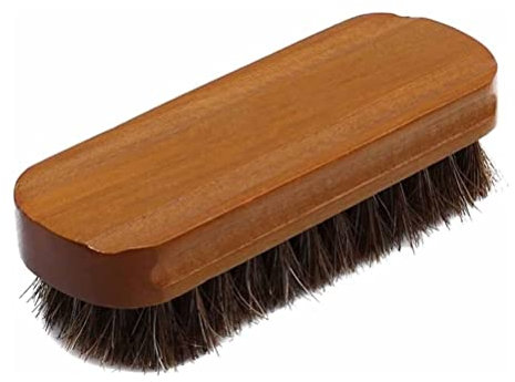 HUSHUWAN Shoe Brush, Natural Leather Real Horse Hair Soft Polishing Tool Horsehair Shoe Brush Polish Brush Brushes/431