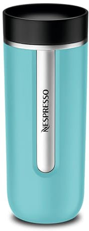 Nespresso Travel Mug Aquamarin Blau Thermobecher, Isolierbecher, Auslaufsicher, Large 540ml