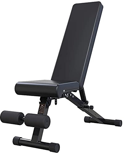 BOSHYUM Mehrzweck-Trainingsbank für den ganzen Körper, Sit-Up-Bauchbank zum Gewichtheben, zusammenklappbar und verstellbar | Schräg-/Neigungs-/Flachbank für das Fitnessstudio, Tragkraft: 150 kg
