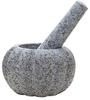 EOTRERANQ Ensemble mortier et pilon, mortier et pilon en granit, broyeur en pierre naturelle, broyer, écraser et écraser les épices et plus encore – Mortier en porcelaine facile à utiliser et à nettoy
