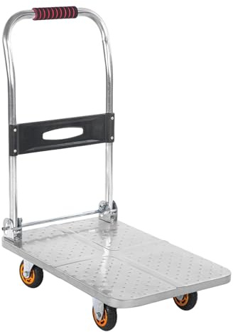 60x40cm Sackkarre Klappbar,transporthilfe Mit Rollen Handwagen Transportwagen,150 Kg Tragkraft Transportwagen, Für Garage, Lager
